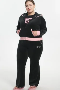 Plus-Size Sweetheart Bomull Velour Treningsbukser