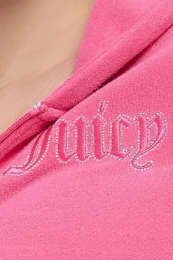 Tonal Towel Terry Zip-Up Hettegenser