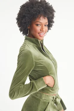 Velour Moto-Jakke